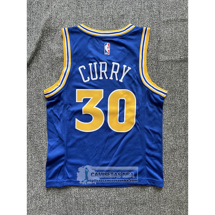 Camiseta Nino Golden State Warriors Stephen Curry NO 30 Classic 2022-23 Azul
